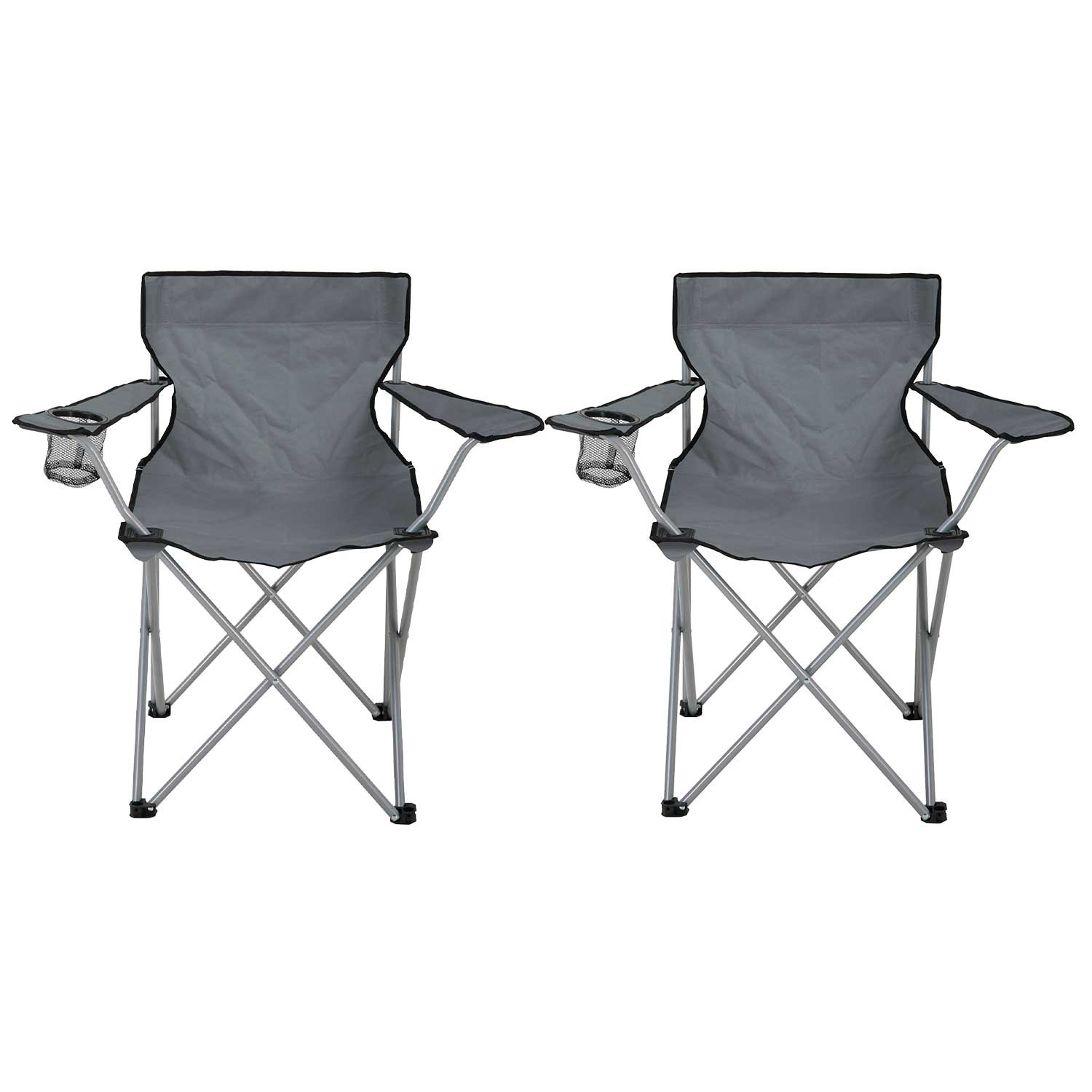 Pack 2 Sillas Plegables de Camping con Posavasos 79x47x80cm 7house Mesas y Sillas Plegables 1